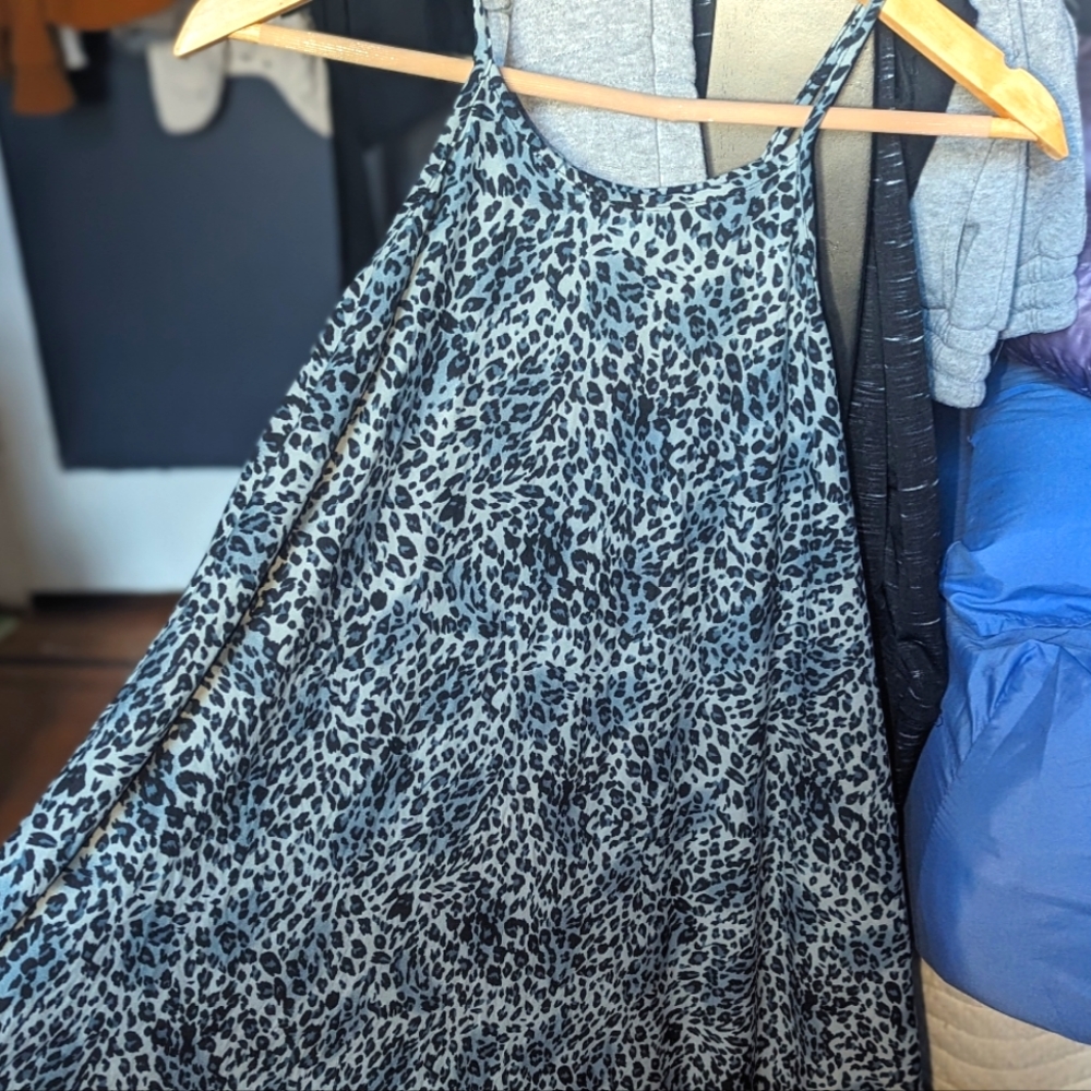 Leopard print flare dress